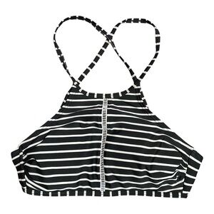 Striped Black and White Women's Bralette M